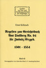 Buchcover Regesten zum Gerichtsbuch Amt Stollberg Nr. 94 für Zwönitz/Erzgeb. 1501–1554