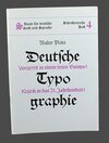 Buchcover Deutsche Typographie