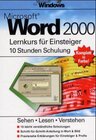 Buchcover Microsoft Word 2000 - Lernkurs für Einsteiger