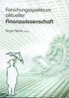 Buchcover Forschungsspektrum aktueller Finanzwissenschaft