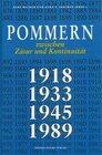 Buchcover Pommern zwischen Zäsur und Kontinuität