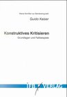 Buchcover Konstruktives Kritisieren