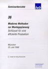 Buchcover Moderne Methoden zur Montageplanung