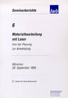 Buchcover Materialbearbeitung mit Laser