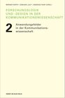 Buchcover Forschungslogik und -design in der Kommunikationswissenschaft - Band 2