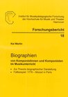 Buchcover Biographien von Komponistinnen und Komponisten im Musikunterricht