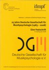 Buchcover 25 Jahre Deutsche Gesellschaft für Musikpsychologie (1983-2008)