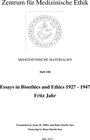 Buchcover Essays in Bioethics and Ethics 1927-147