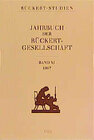 Buchcover Jahrbuch der Rückert Gesellschaft