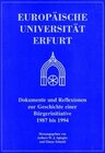 Buchcover Europäische Universität Erfurt