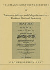 Buchcover Telemanns Auftrags- und Gelegenheitswerke - Funktion, Wert und Bedeutung