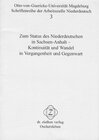 Buchcover Zum Status des Niederdeutschen in Sachsen-Anhalt - Kontinuität und Wandel in Vergangenheit und Gegenwart