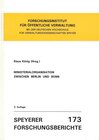 Buchcover Ministerialorganisation zwischen Berlin und Bonn