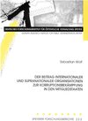 Buchcover Der Beitrag internationaler und supranationaler Organisationen zur Korruptionsbekämpfung in den Mitgliedstaaten