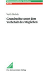 Buchcover Grundrechte unter dem Vorbehalt des Möglichen