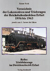 Buchcover Verzeichnis der Lokomotiven ud Triebwagen der Rbd Erfurt 1956-1963