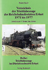 Buchcover Verzeichnis der Triebfahrzeuge der Rbd Erfurt 1971-1977