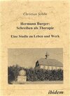 Buchcover Hermann Burger: Schreiben als Therapie