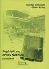 Buchcover Arnes Nachlass - Siegfried Lenz,