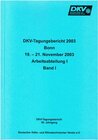 Buchcover DKV Tagungsbericht / Deutsche Kälte-Klima Tagung 2003 - Bonn
