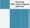 Buchcover DKV Tagungsbericht / Deutsche Kälte-Klima-Tagung 2008 - Ulm