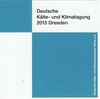 Buchcover DKV Tagungsbericht / Deutsche Kälte- und Klimatagung 2015 Dresden