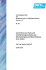 Buchcover Zum Einfluss von Fluid- und Heizflächeneigenschaften auf Wärmeübergang und Blasenbildung beim Sieden