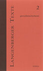 Buchcover Langenberger Texte. Lyrik, Prosa