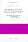 Buchcover Die Philosophie von Johann Gottlieb Fichte