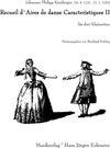 Buchcover Recueil d`Aires de danse Caracteristiques II für drei Klarinetten