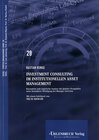 Buchcover Investment Consulting im institutionellen Asset Management
