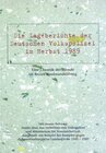 Buchcover Die Lageberichte der Deutschen Volkspolizei im Herbst 1989. Eine Chronik der Wende im Bezirk Neubrandenburg