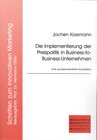 Buchcover Die Implementierung der Preispolitik in Business-to-Business-Unternehmen