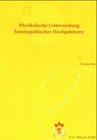 Buchcover Physikalische Untersuchung homöopathischer Hochpotenzen