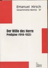 Buchcover Emanuel Hirsch - Gesammelte Werke / Der Wille des Herrn