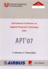 Buchcover International Conference on Applied Production Technology 2007