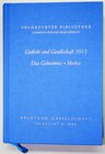 Buchcover Frankfurter Bibliothek - Jahrbuch für das neue Gedicht. Erste Abteilung / Gedicht und Gesellschaft 2015 / I,35 - I,37 20