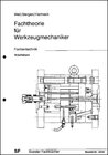 Buchcover Fachtheorie für Werkzeugmechaniker. Formentechnik