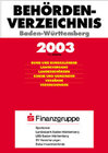 Buchcover Behördenverzeichnis Baden-Württemberg 2003