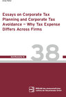 Buchcover Essays on Corporate Tax Planning and Corporate Tax Advoidance