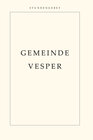 Buchcover Gemeindevesper
