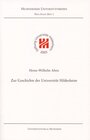 Buchcover Zur Geschichte der Universität Hildesheim
