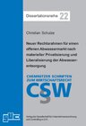 Buchcover Neuer Rechtsrahmen für einen offenen Abwassermarkt nach materieller Privatisierung und Liberalisierung der Abwasserentso