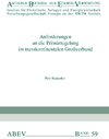 Buchcover Anforderungen an die Primärregelung im transkontinentalen Großverbund