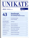 Buchcover Unikate 43: NanoEnergie