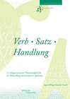 Buchcover Verb Satz Handlung