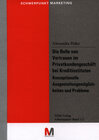 Buchcover Die Rolle von Vertrauen im Privatkundengeschäft bei Kreditinstituten