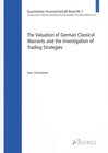 Buchcover The Valuation of German Classical Warrants and the Investigation of Trading Strategies