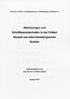 Buchcover Abkürzungen und Schriftbesonderheiten in der frühen Neuzeit aus altwürttembergischen Quellen
