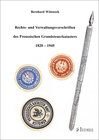 Buchcover Rechts- und Verwaltungsvorschriften des Preussischen Grundsteuerkatasters 1820-1945